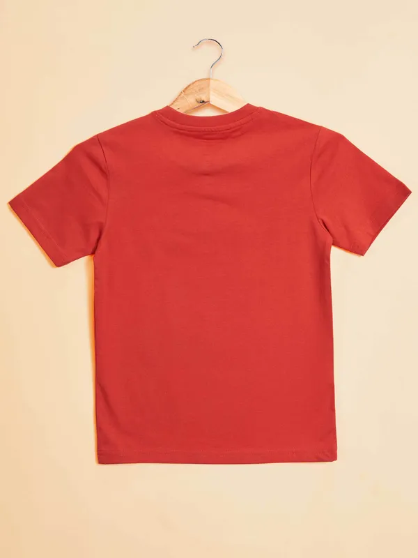 One_Sky_Boys_Typography_Pure_Cotton_T_Shirt_(Red,_Pack_Of_1)